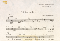 Sheet Nhạc "Bài Tình Ca Cho Em "