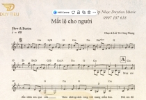 Sheet Nhạc "Mắt Lệ Cho Người" 