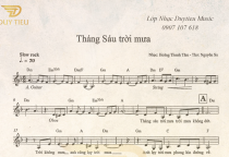 Sheet Nhạc "Tháng Sáu Trời Mưa"