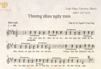 Sheet Nhạc "Thương Nhau Ngày Mưa"