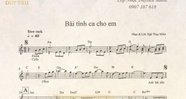 Sheet Nhạc "Bài Tình Ca Cho Em "