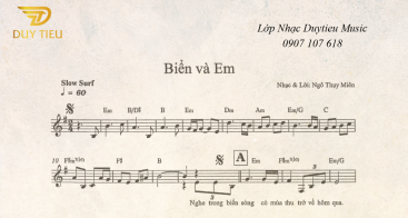 Sheet Nhạc "Biển Và Em" 