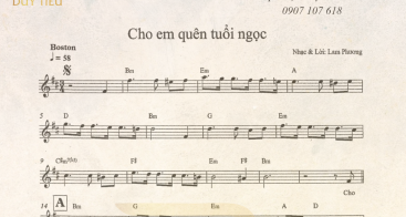 Sheet Nhạc "Cho Em Quên Tuổi Ngọc" 