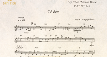 Sheet Nhạc "Cô Đơn" 