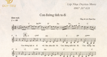 Sheet Nhạc "Con Đường Tình Ta Đi"