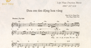 Sheet Nhạc "Đưa Em Tìm Động Hoa Vàng"