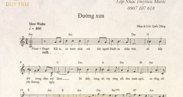 Sheet Nhạc "Đường Xưa" 