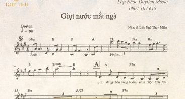 Sheet Nhạc "Giọt Nước Mắt Ngà" 