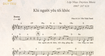 Sheet Nhạc "Khi Người Yêu Tôi Khóc"