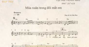 Sheet Nhạc "Mùa Xuân Trong Đôi Mắt Em"