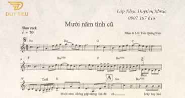 Sheet Nhạc "Mười Năm Tình Cũ"