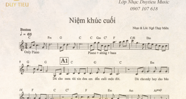 Sheet Nhạc "Niệm Khúc Cuối"