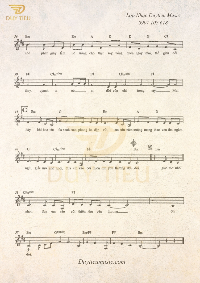 Cho Em Quên Tuổi Ngọc - Lam Phương - Duytieu Music - Trang 2
