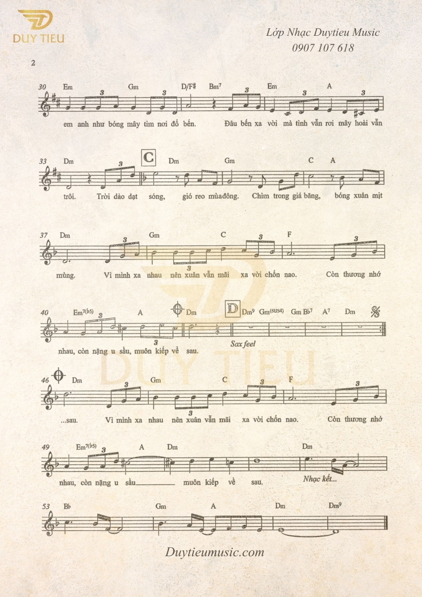 Em Đã Thấy Mùa Xuân Chưa - Quốc Dũng - Duytieu Music - Trang 2