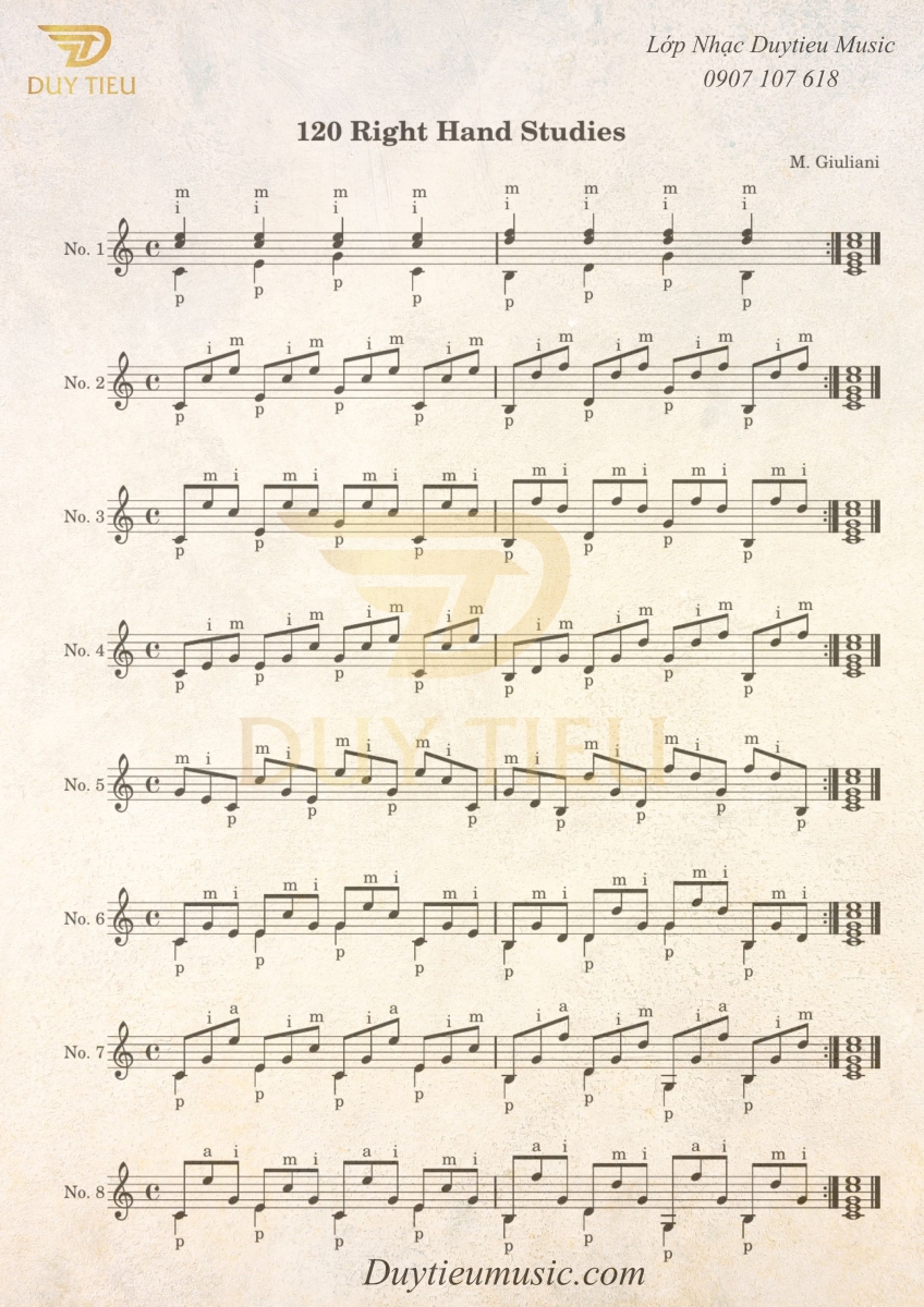 Giáo Trình Guitar Classic Giuliani - Duytieu Music - Trang 1