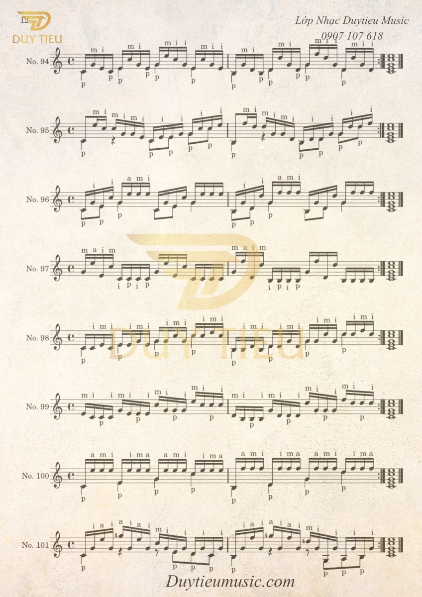 Giáo Trình Guitar Classic Giuliani - Duytieu Music - Trang 12