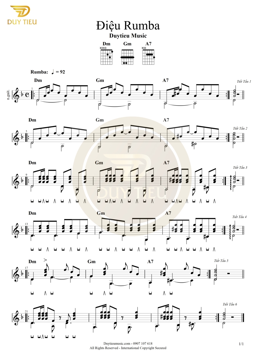 Điệu Rumba cho Guitar - Duytieu Music