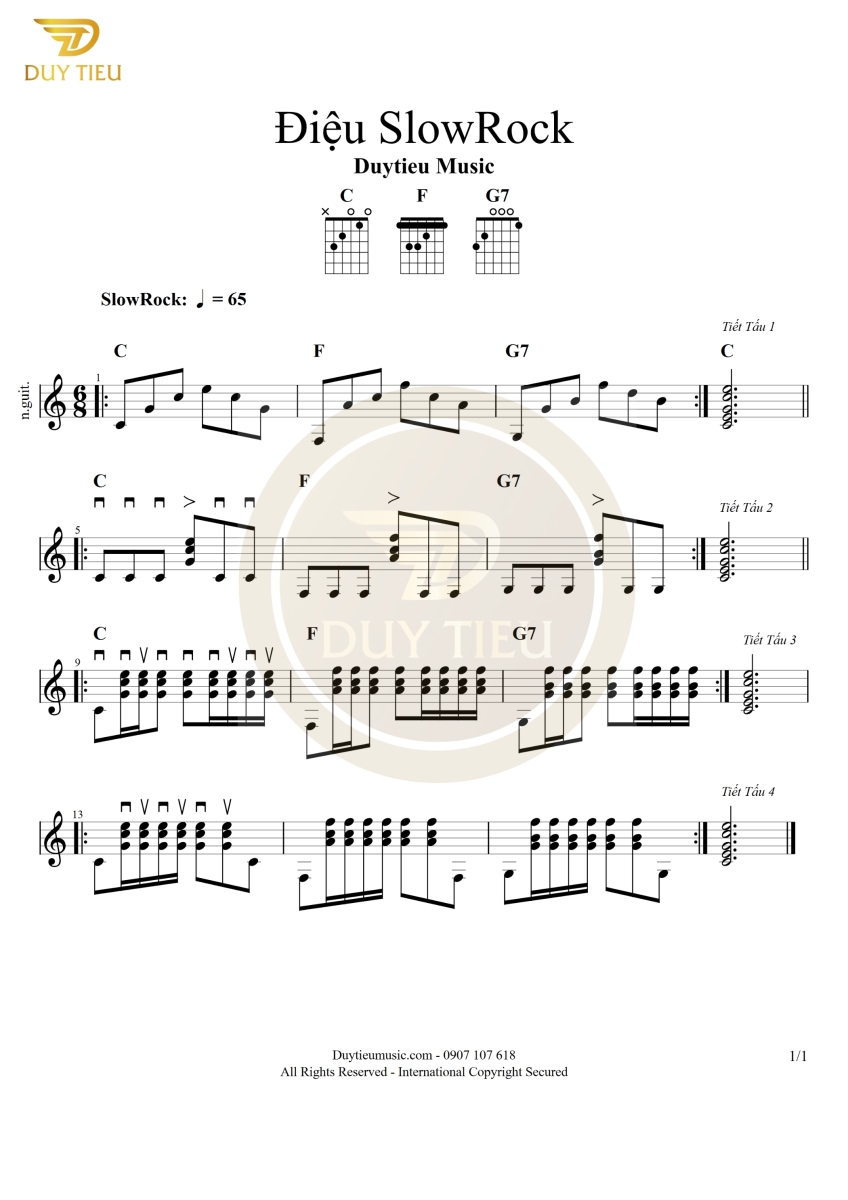 Điệu Slowrock cho Guitar - Duytieu Music
