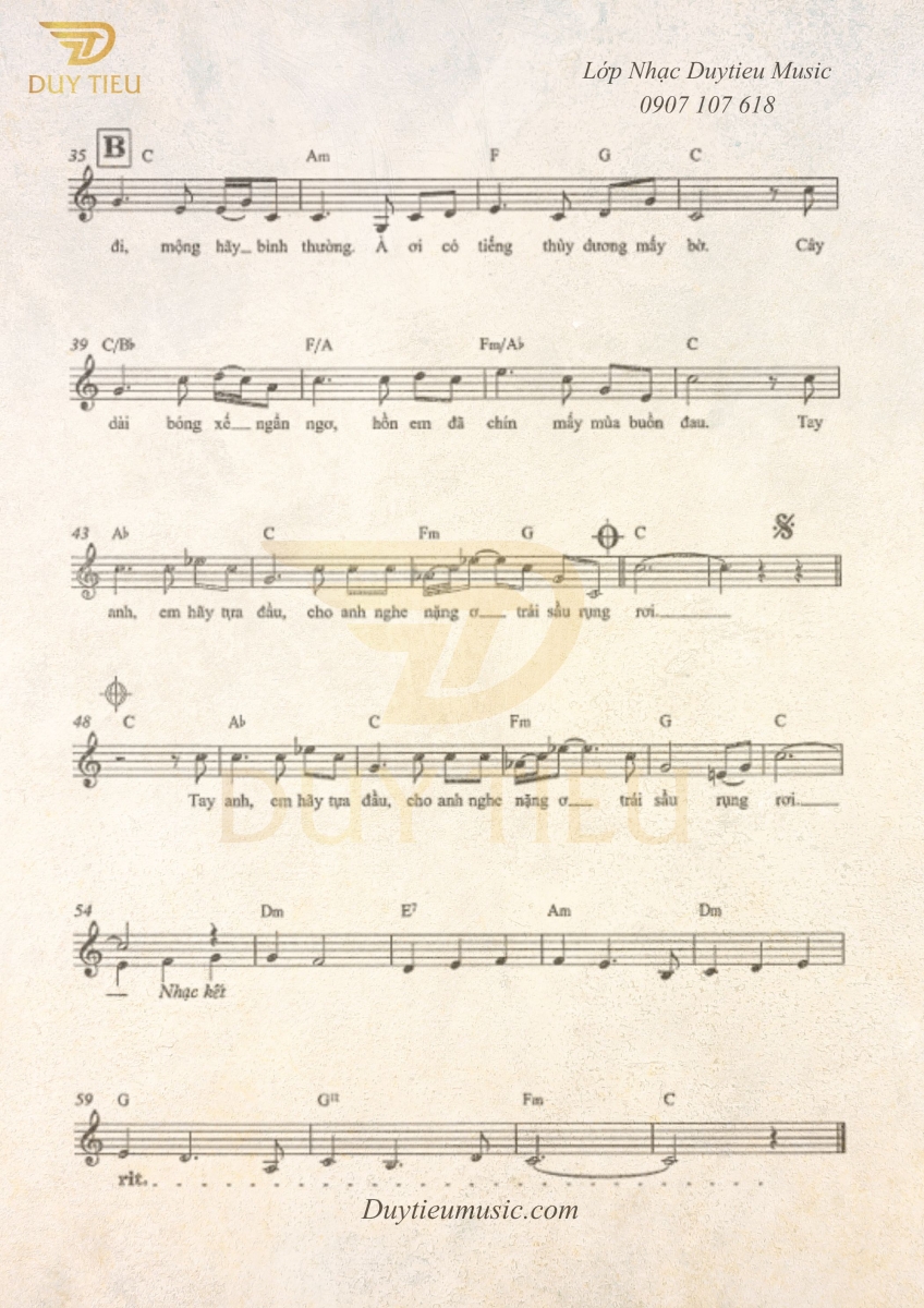 Ngậm Ngùi - Phạm Duy - Duytieu Music - Trang 1