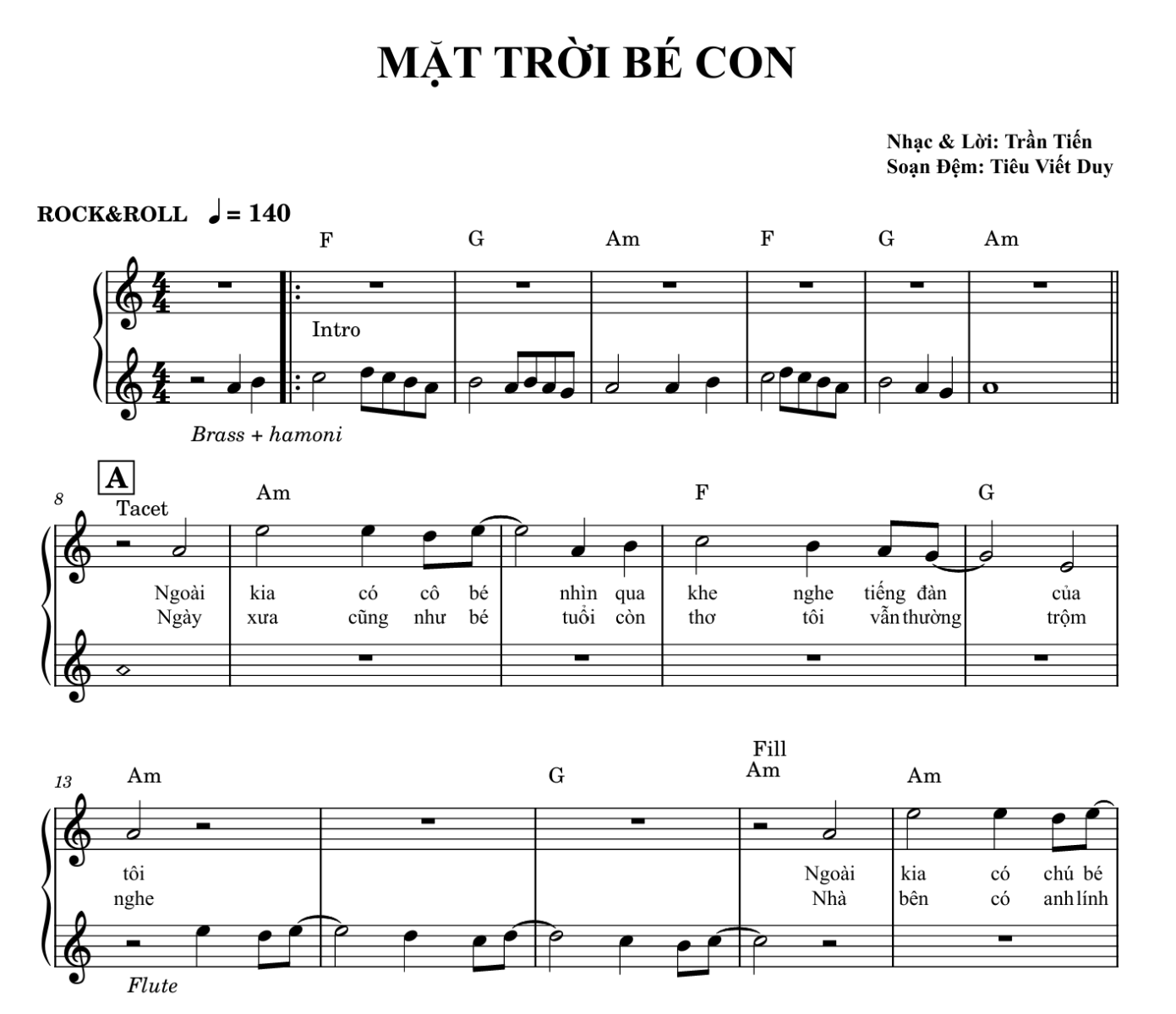 Soạn sheet nhạc piano, organ