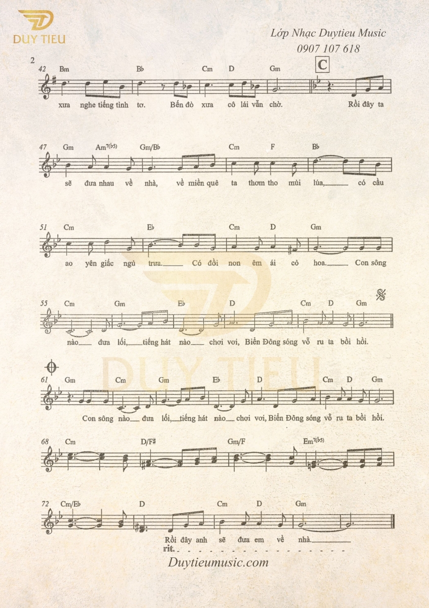 Rồi Đây Anh Sẽ Đưa Em Vê Nhà - Phạm Duy- Duytieu Music - Trang 1