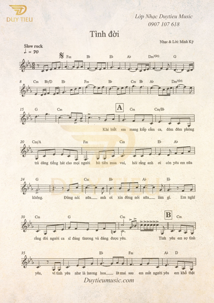 Tình Đời - Minh Kỳ - Duytieu Music 