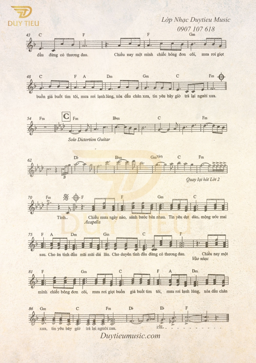 Tình Khúc Chiều Mưa - Nguyễn Ánh 9 - Duytieu Music - Trang 2