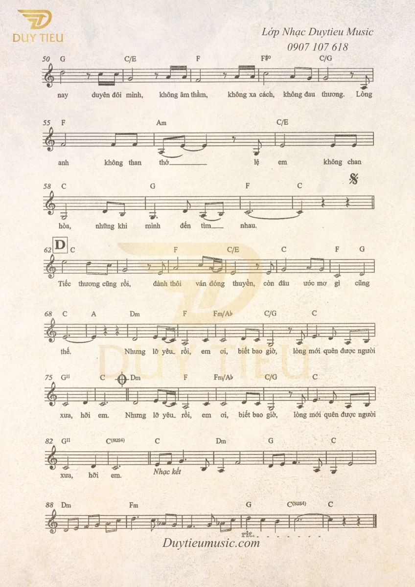 Tương Tư 4 - Vũ Khanh - Duytieu Music - Trang 1