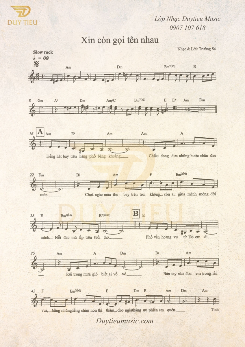 Xin Còn Gọi Tên Nhau - Trường Sa - Duytieu Music