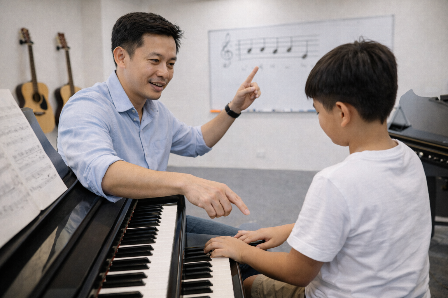 Kết hợp nhạc lý và thực hành nhạc cụ trong lộ trình đào tạo toàn diện.