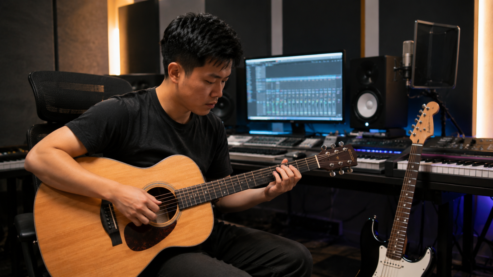 Học viên được lựa chọn nhiều dòng guitar phù hợp định hướng cá nhân.