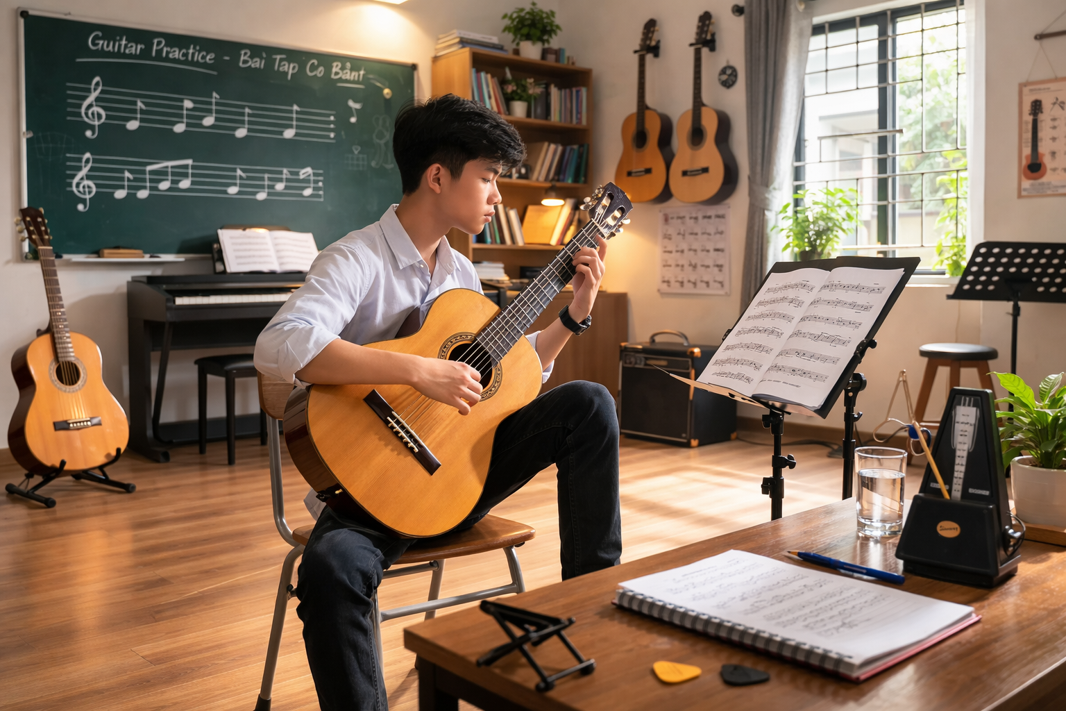 Giai đoạn nền tảng giúp học viên xây chắc kỹ thuật guitar ngay từ đầu