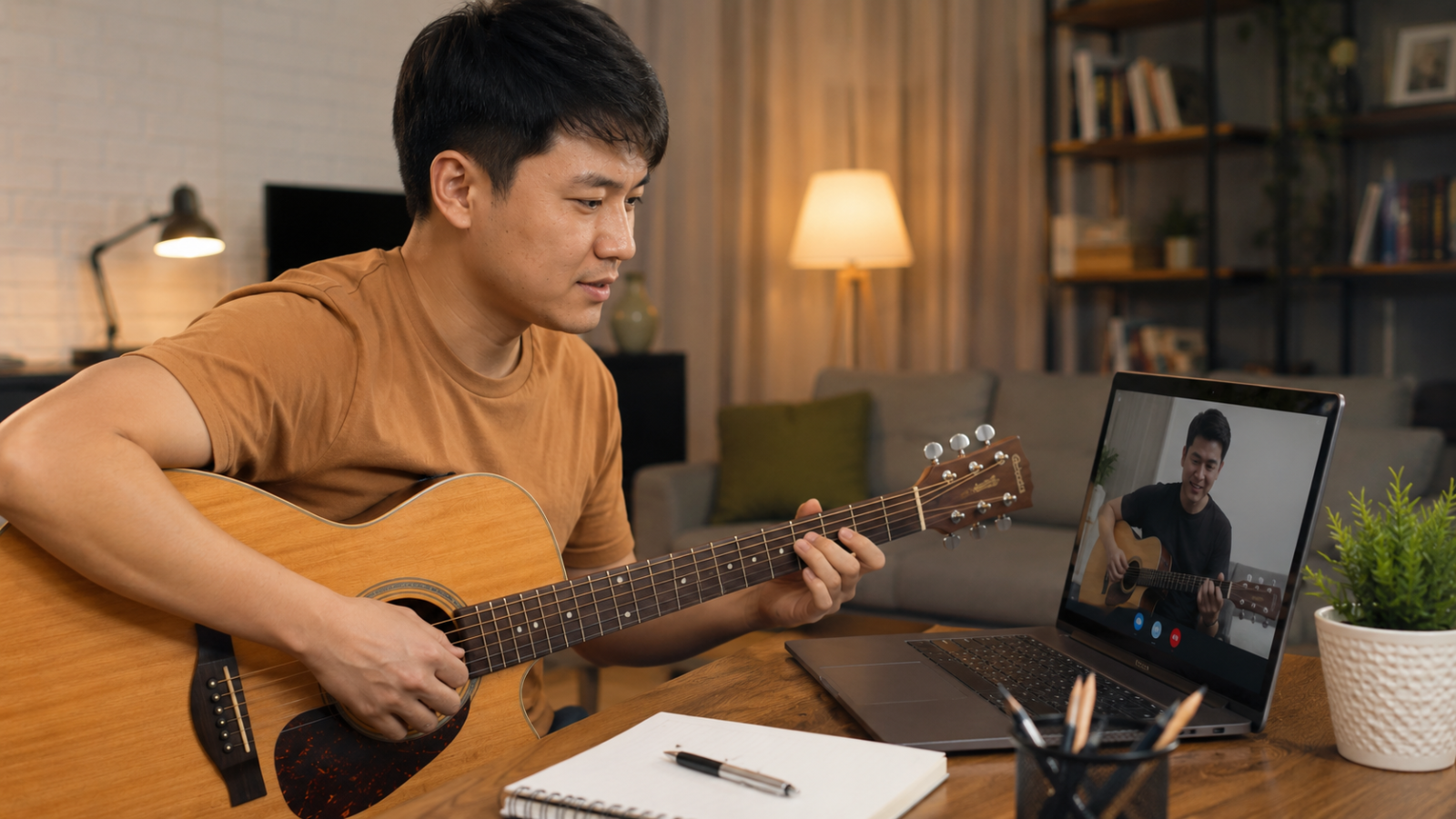 Học guitar online giúp linh hoạt hơn về thời gian và địa điểm.