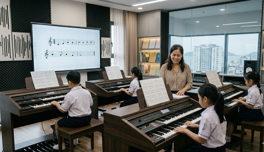 Giáo viên hướng dẫn trực tiếp giúp học viên tiến bộ nhanh hơn.