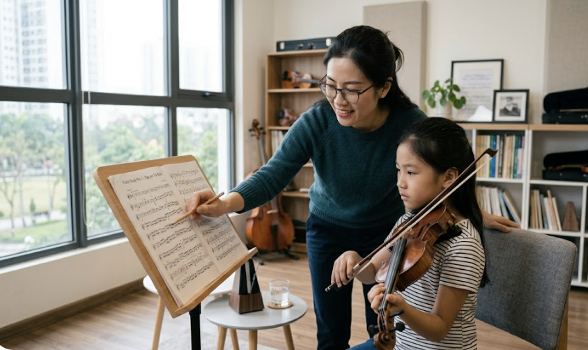 Sheet violin hỗ trợ tốt cho việc giảng dạy và luyện tập.