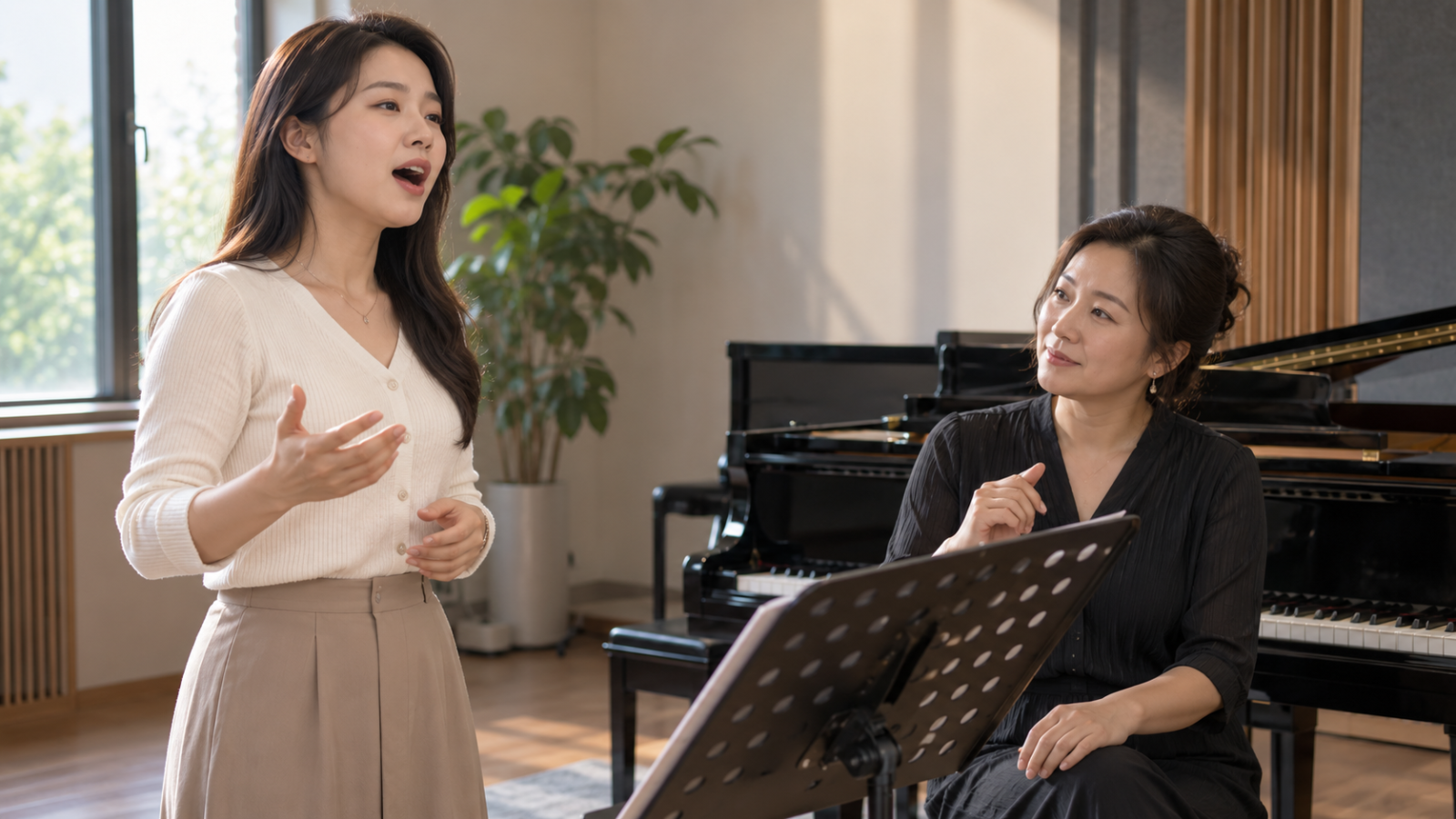 Hướng dẫn thanh nhạc giúp người học phối hợp kỹ thuật và biểu cảm để thể hiện bài hát tự nhiên hơn