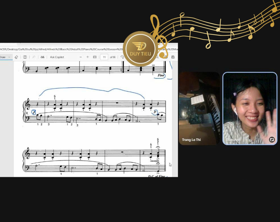 Lộ trình học piano online được cá nhân hóa theo mục tiêu của từng học viên.