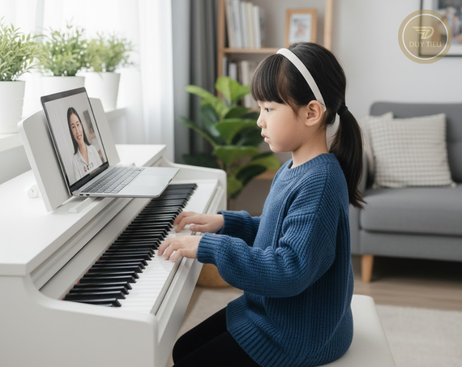 Học trực tuyến nhưng vẫn kèm sát, giúp trẻ sửa lỗi kịp thời và tiến bộ đều.