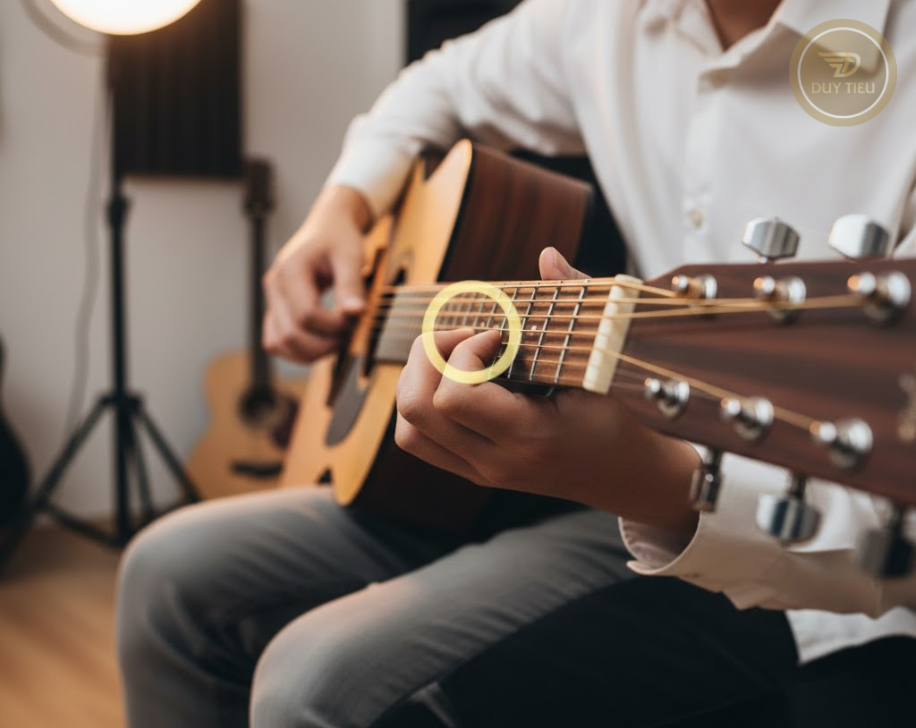 Giữ ngón neo giúp tay di chuyển ít hơn và chuyển hợp âm nhanh hơn.