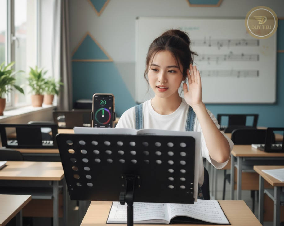 Dùng metronome để giữ nhịp ổn định giúp đọc xướng âm chắc và ít sai tiết tấu.