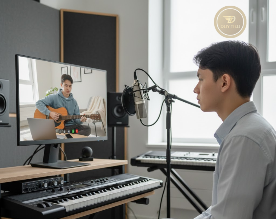 Học nhạc online 1–1 giúp người học được sửa lỗi và theo sát tiến trình.