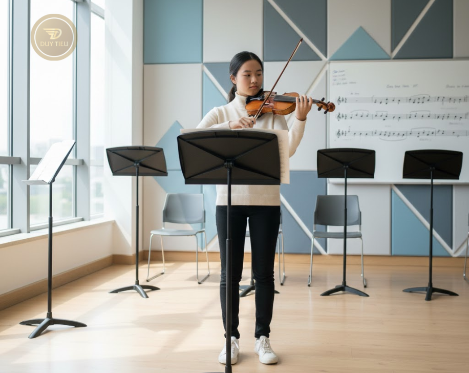 Lộ trình luyện thi được xây dựng bám sát cấu trúc đề thi Trung cấp Violin.