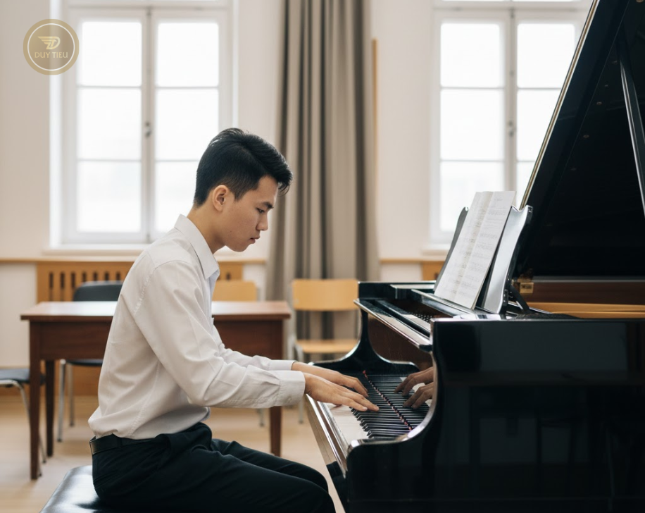 Mô phỏng phòng thi giúp học viên làm chủ tâm lý và phong độ biểu diễn.