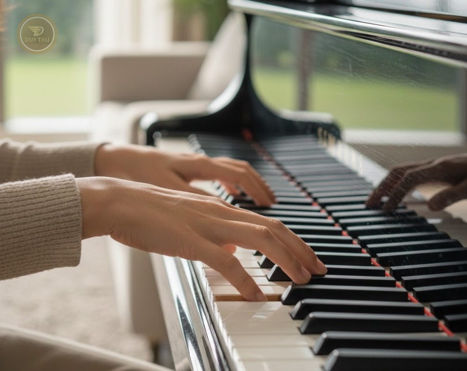 Lực tay và cách nhấn phím quyết định rất lớn đến cảm xúc của bài nhạc