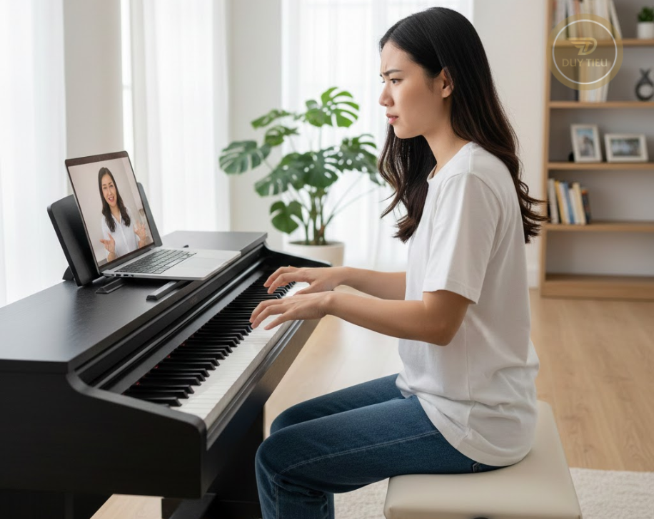 Tập đều nhưng tay vẫn cứng là tình trạng rất phổ biến với người mới học piano online