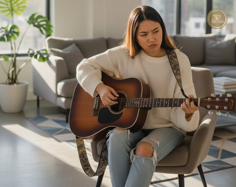 Lạc nhịp là lỗi rất phổ biến ở người mới học guitar
