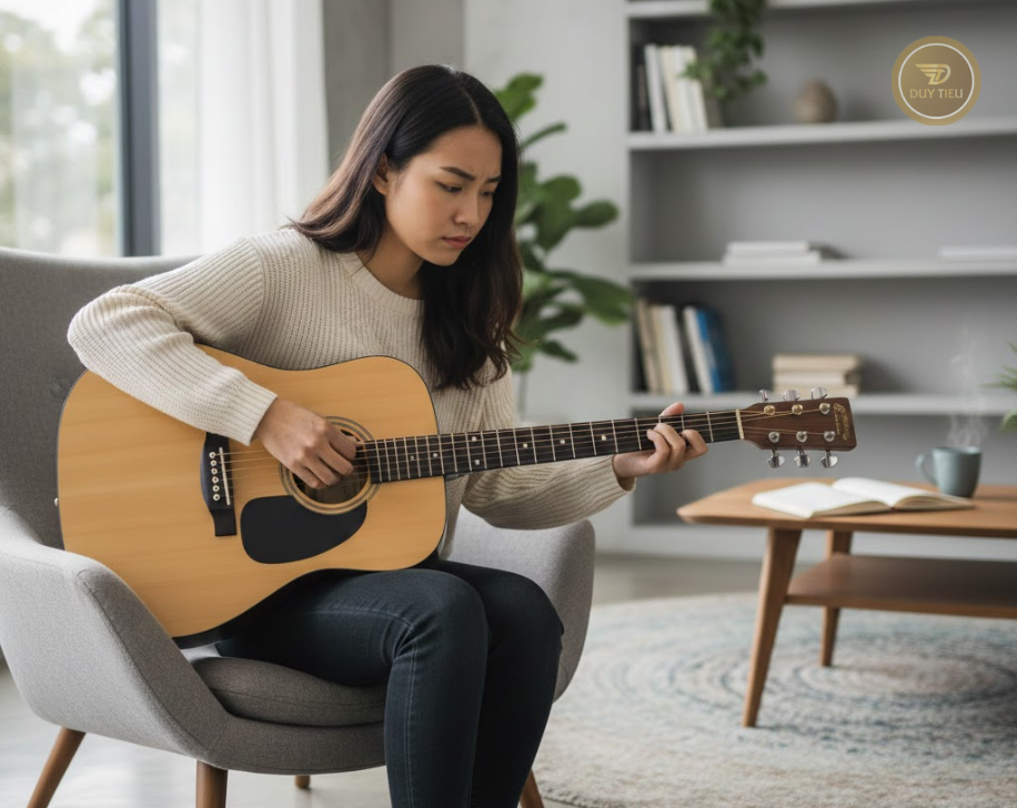 Nhớ chắc nốt dây buông là bước đầu tiên để nhớ nốt trên cần đàn