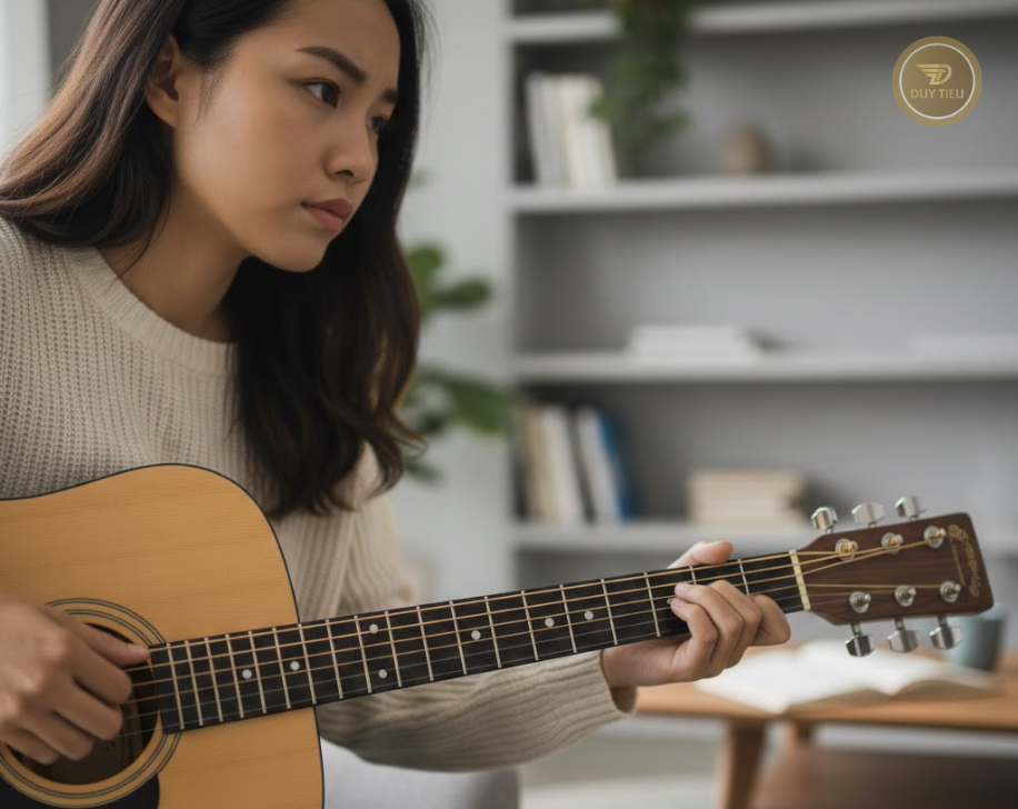 Ngăn mốc giúp bạn định vị nốt nhanh hơn trên cần đàn