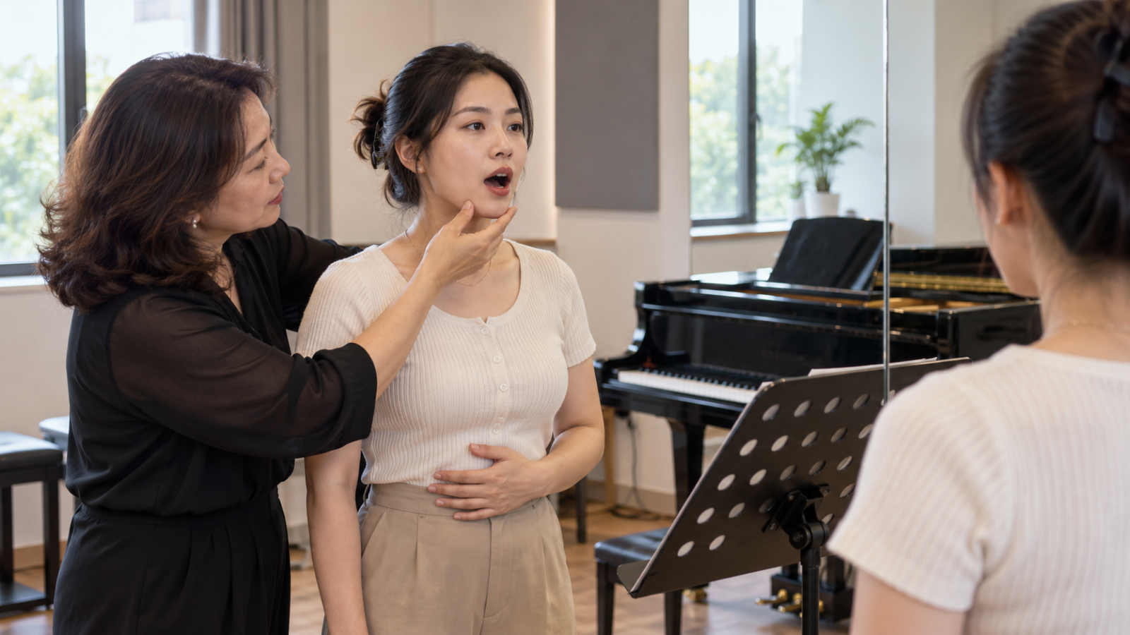 Khẩu hình linh hoạt giúp lời ca rõ ràng mà không cần hát quá lớn