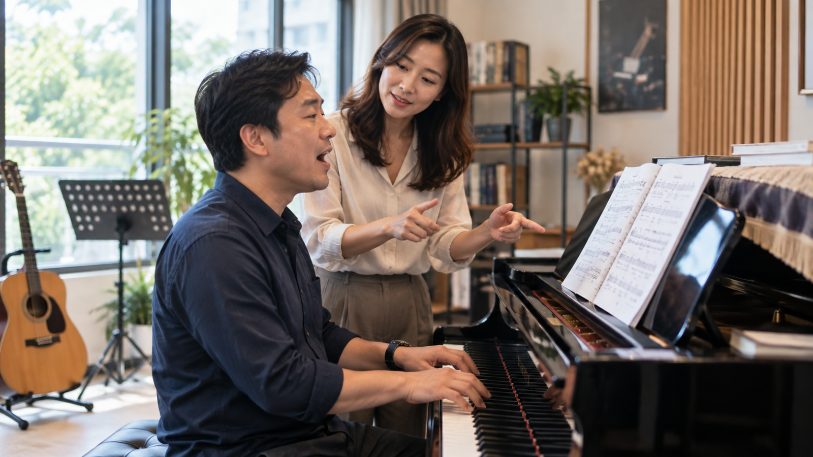 Người học Piano đệm hát cần phối hợp giữa giọng hát, hợp âm, tiết tấu và khả năng nghe